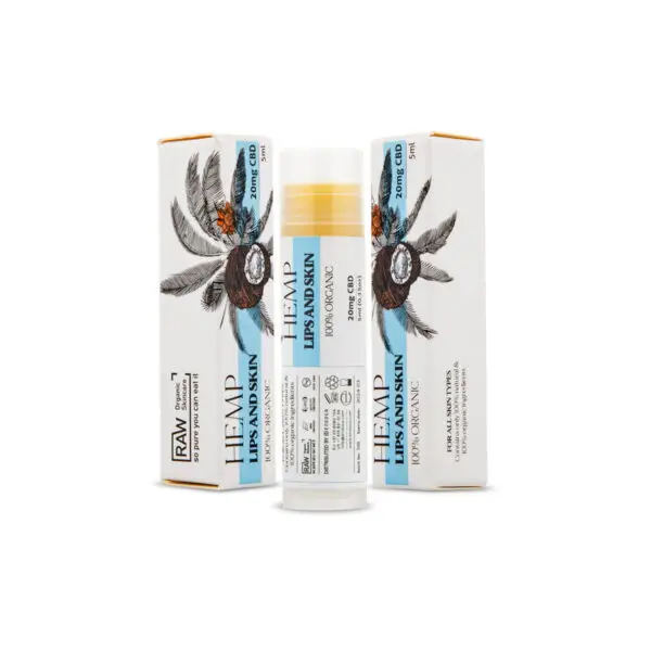Natural lip balm with 20/mg CBD