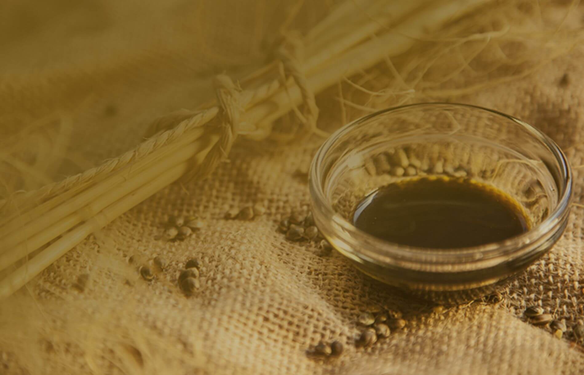 cbd oil in bowl