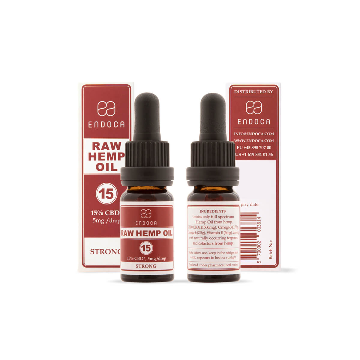 Raw Hemp Oil Drops 1500mg CBD - Buy Online | Endoca
