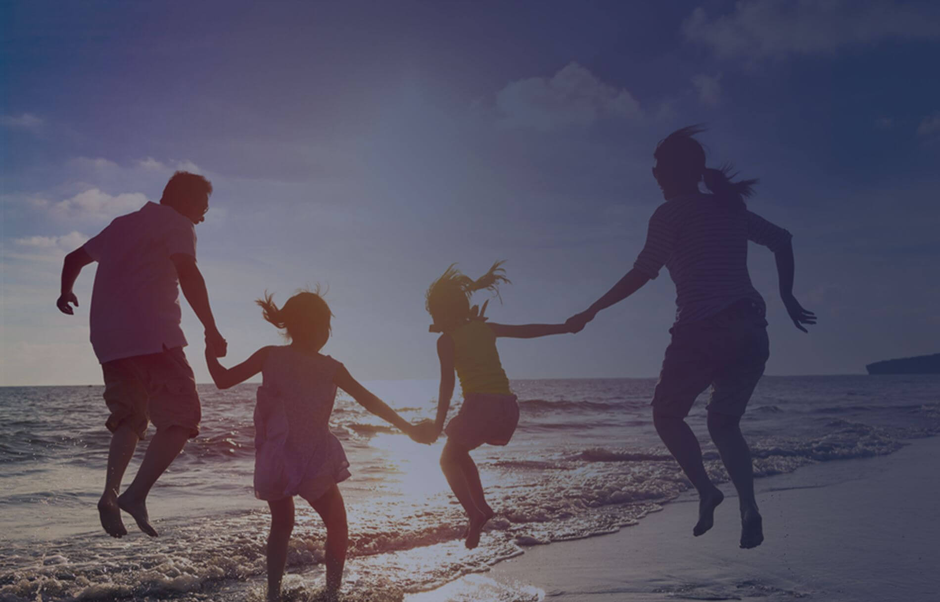 family jumping