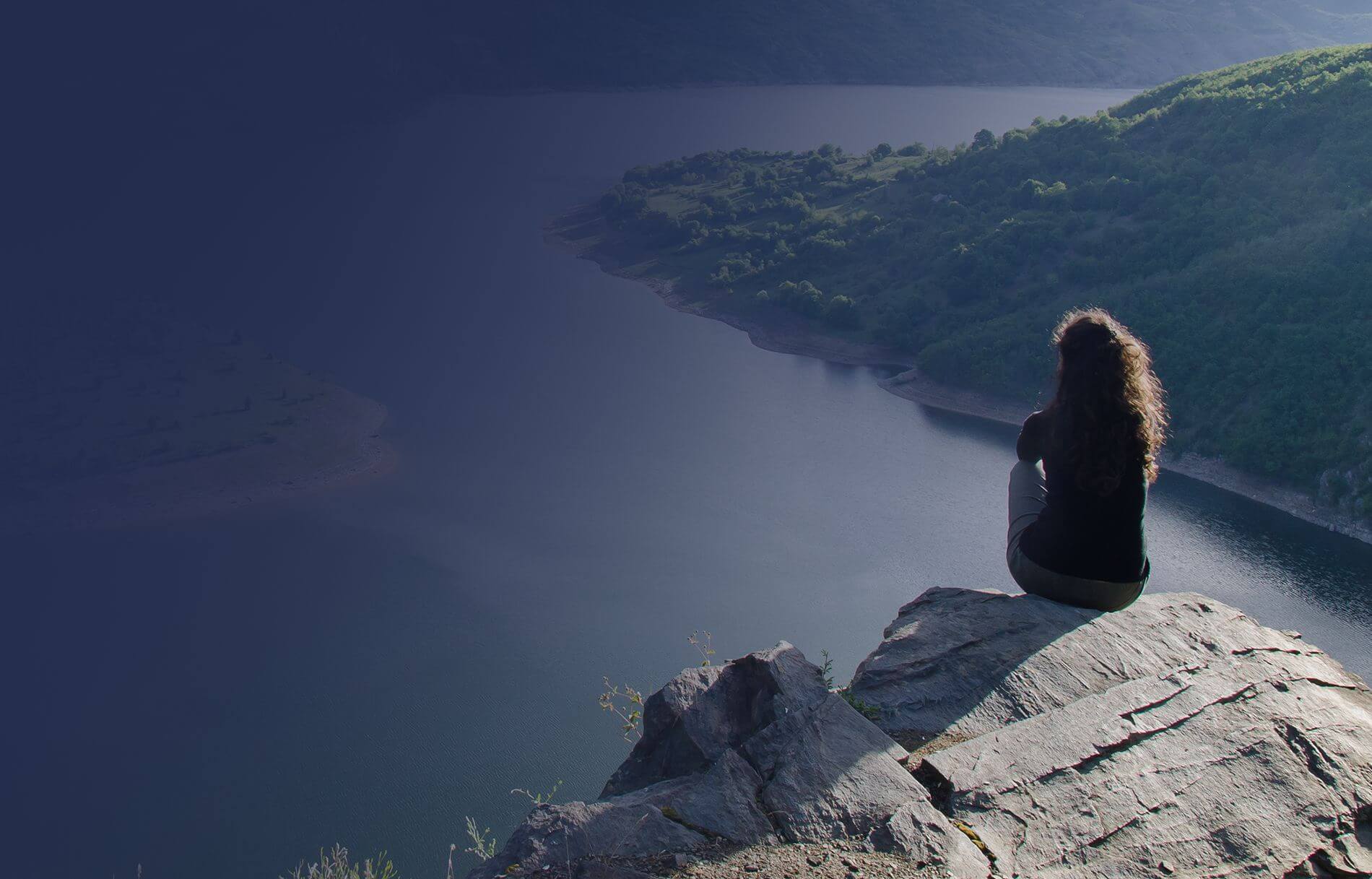 woman on mountain