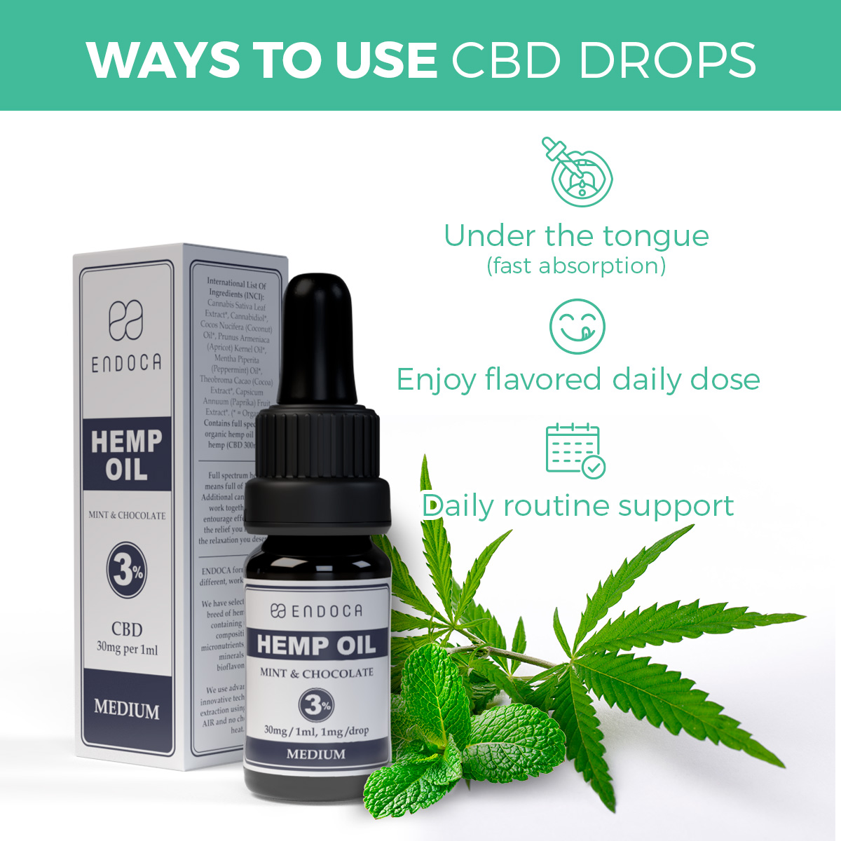 Mint CBD Oil 30mg (Medium) - Image 4