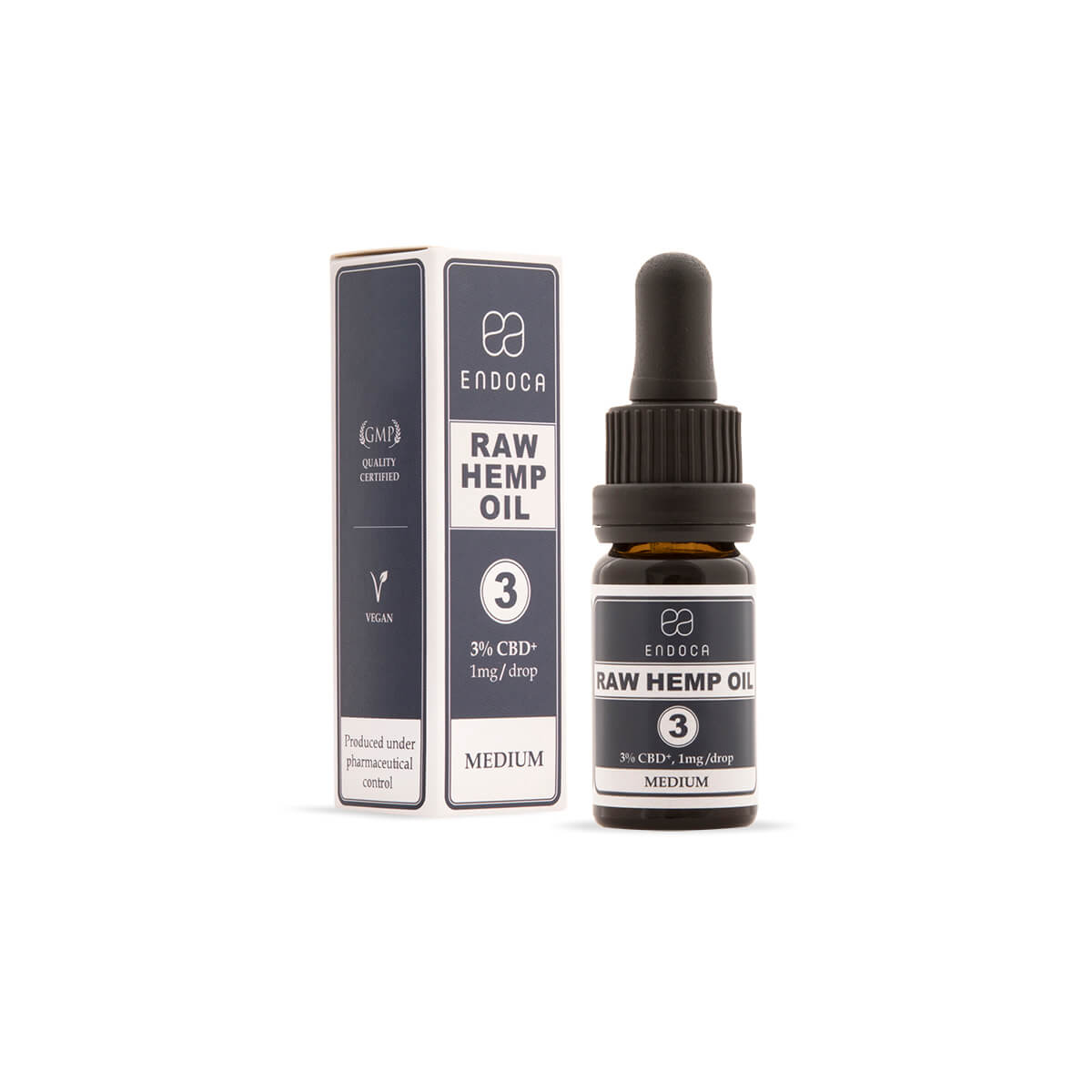 RAW CBD Oil – 300mg 3% CBD+CBDa | Endoca