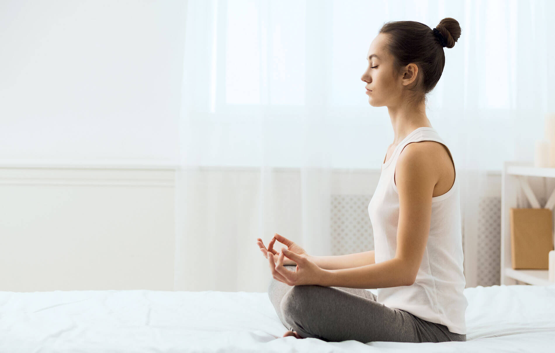 Girl performing yoga