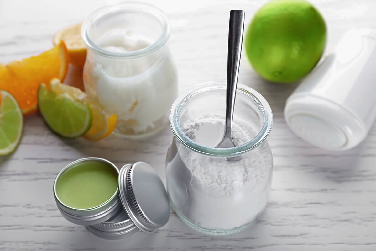 Natural deodorant- Deodorant Ingredient on a table.