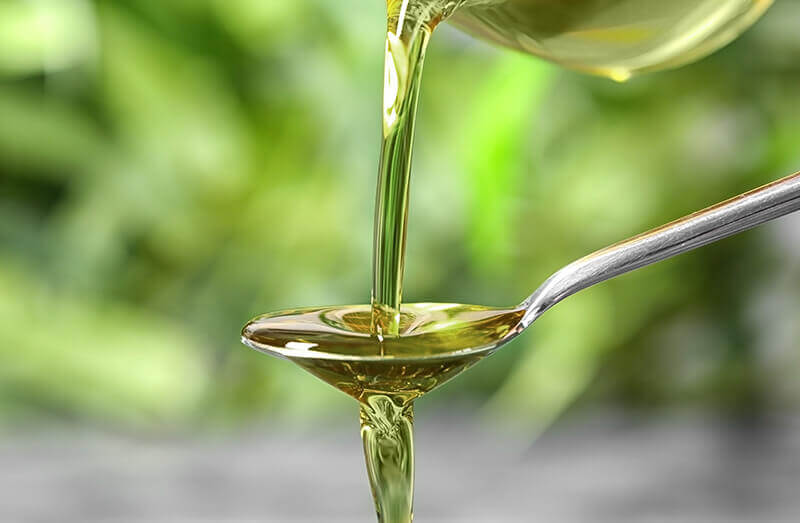 CBD facts-hemp seed oil on spoon, hemp seed oil doesn't contain CBD
