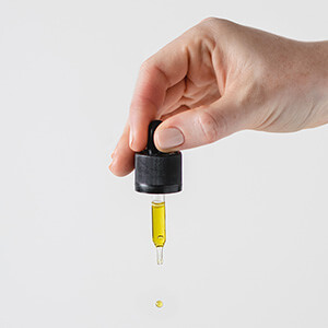Black dropper with CBD oil