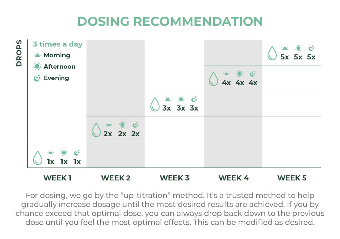 infographic about CBD dosing recommendations