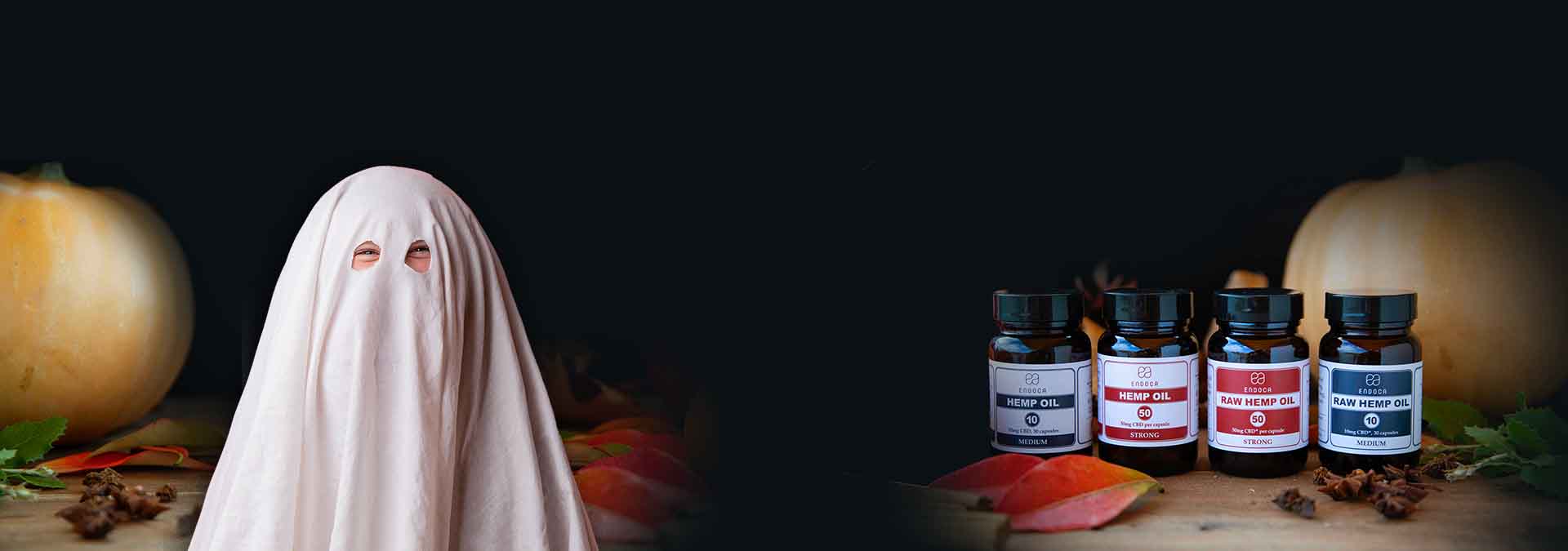 Halloween sale 20% off CBD Capsules and CBD Oils