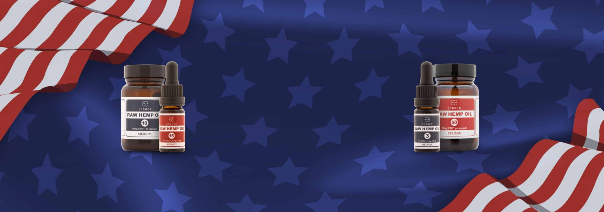Endoca Independence day campaign. Save 30% with coupon code JU4IN