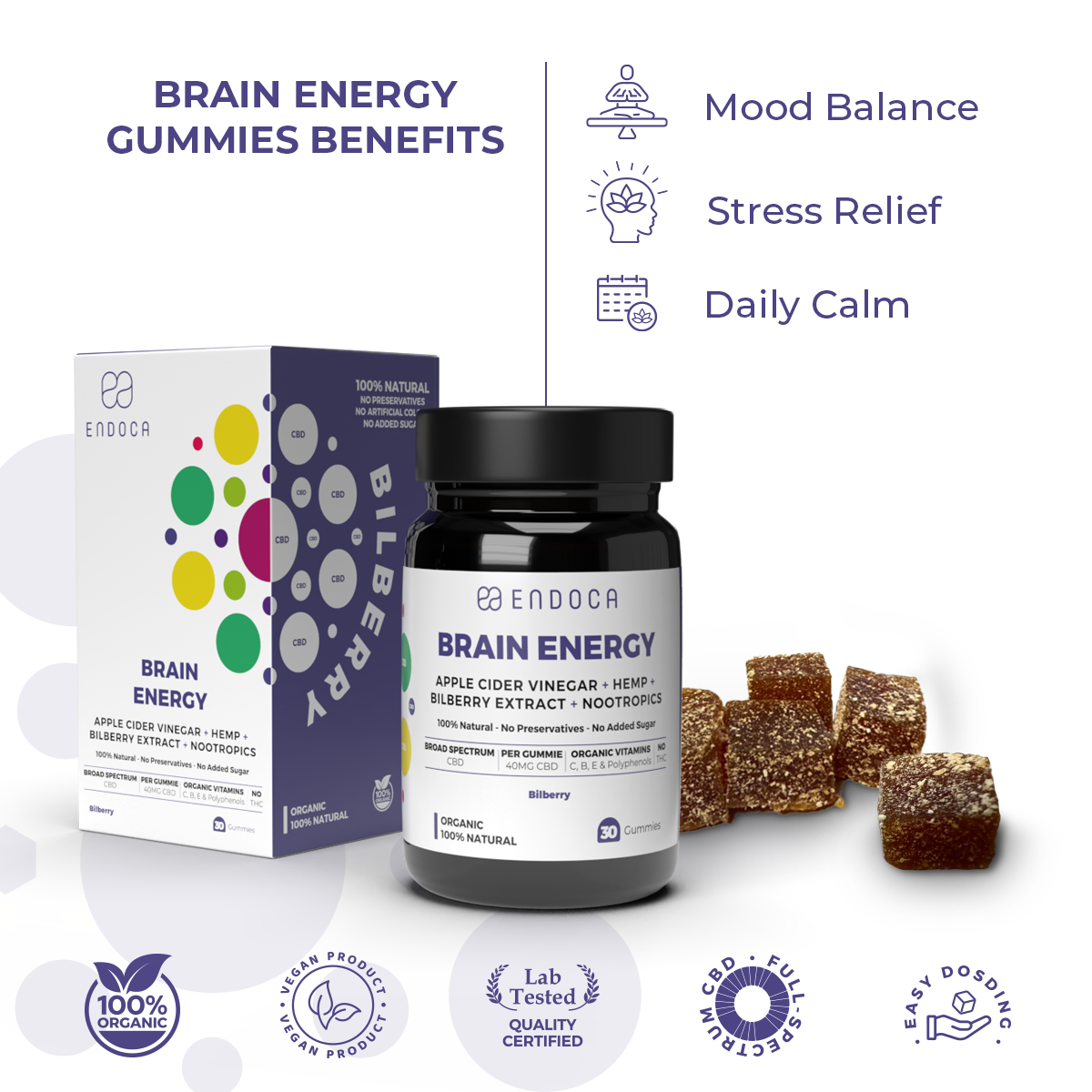 Brain Energy Bilberry Gummies - Image 3