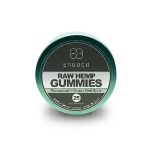 Raw Hemp Gummies, 25mg CBD