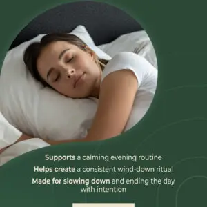Woman asleep in bed, part of The Night Reset evening routine by Endoca