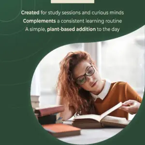 Woman reading and taking notes, part of The Mind Reset study routine by Endoca