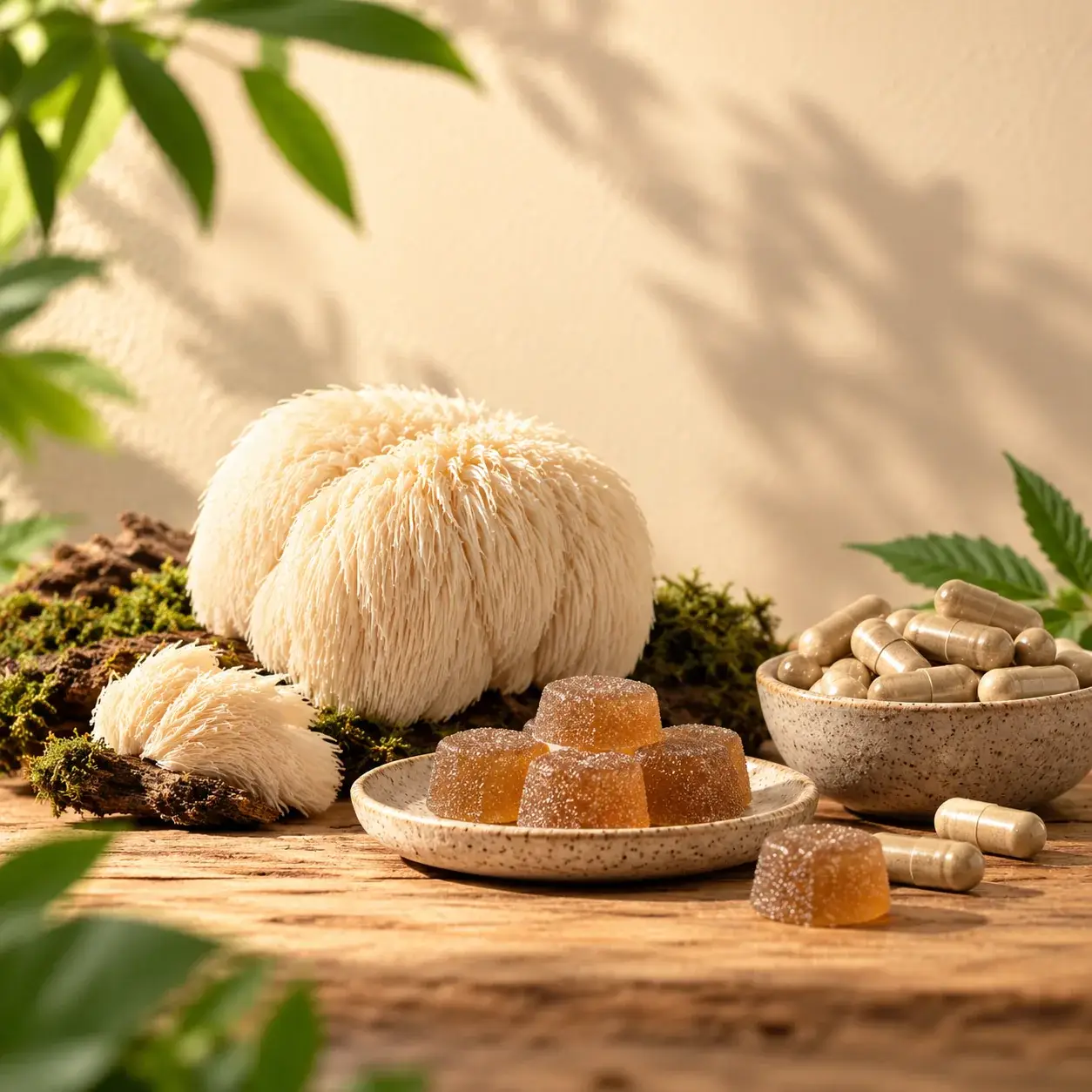 Lion’s Mane Mushroom Wellness Still Life